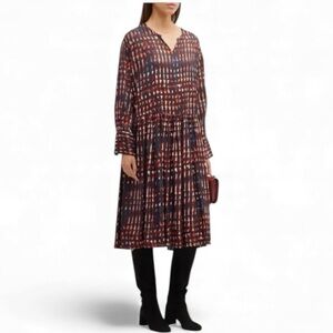 Masai Copenhagen Nymini Abstract Print Midi Shirtdress Sz L